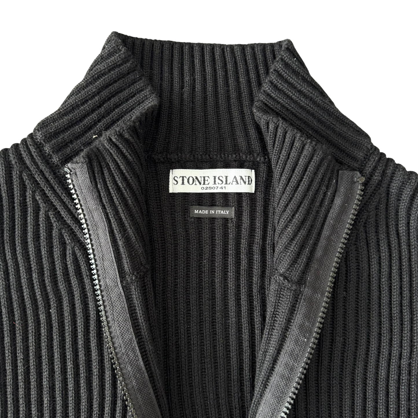 Stone Island Zip-Up Knit Sweater