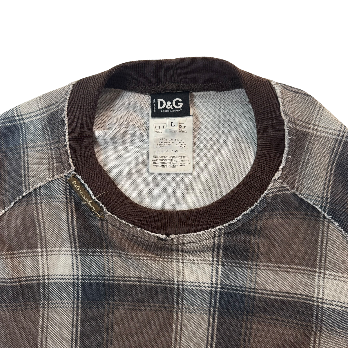 Dolce & Gabbana Faded Plaid Sweatshirt