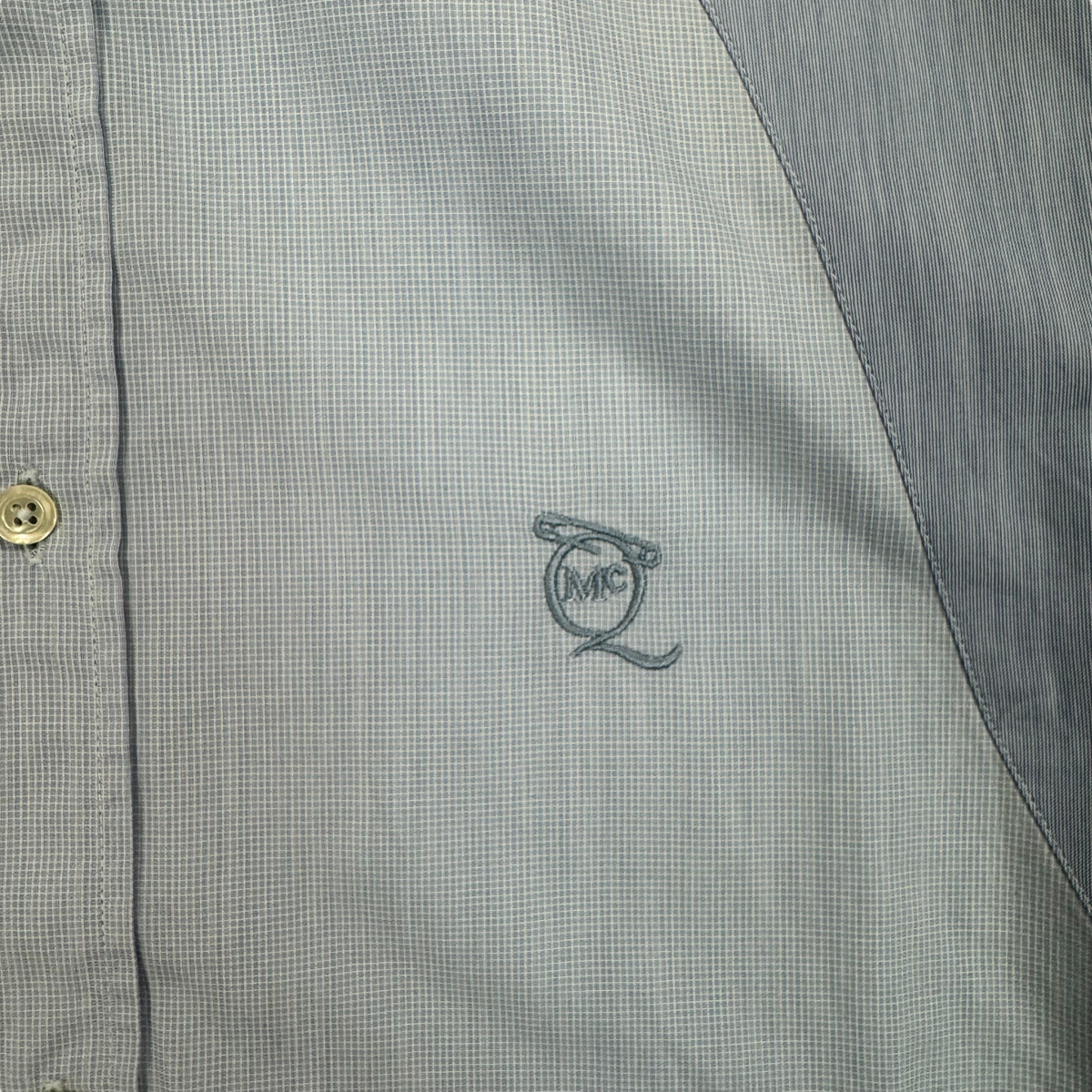 Alexander McQueen Baby Blue Grid Shirt