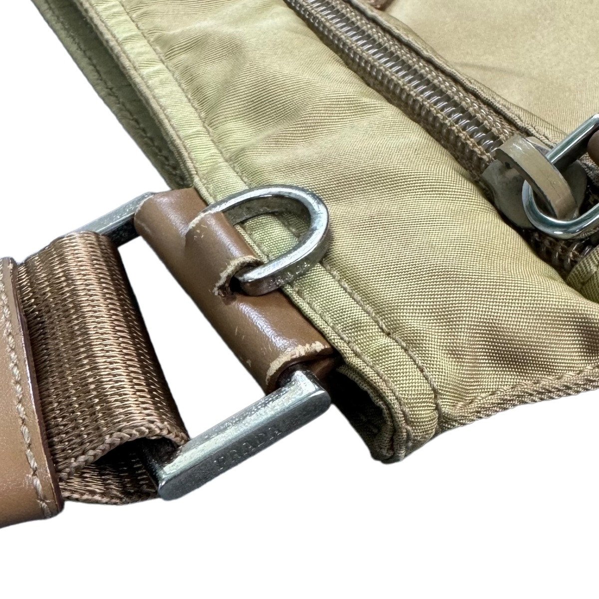 Prada Brown Triangle Logo Bag