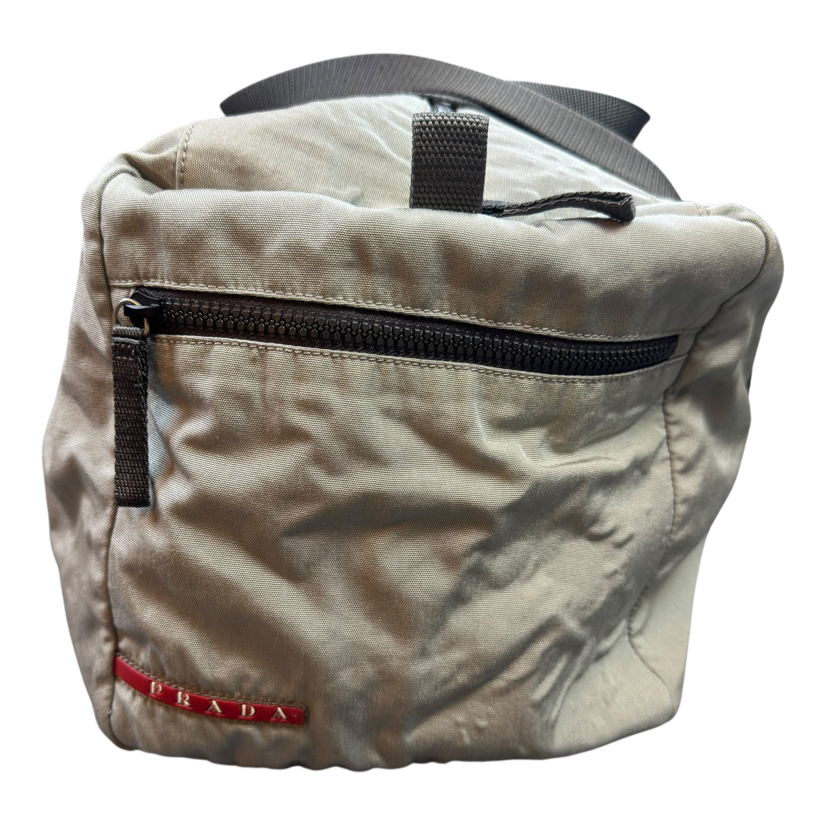 Prada Linea Rossa Grey Duffle Bag