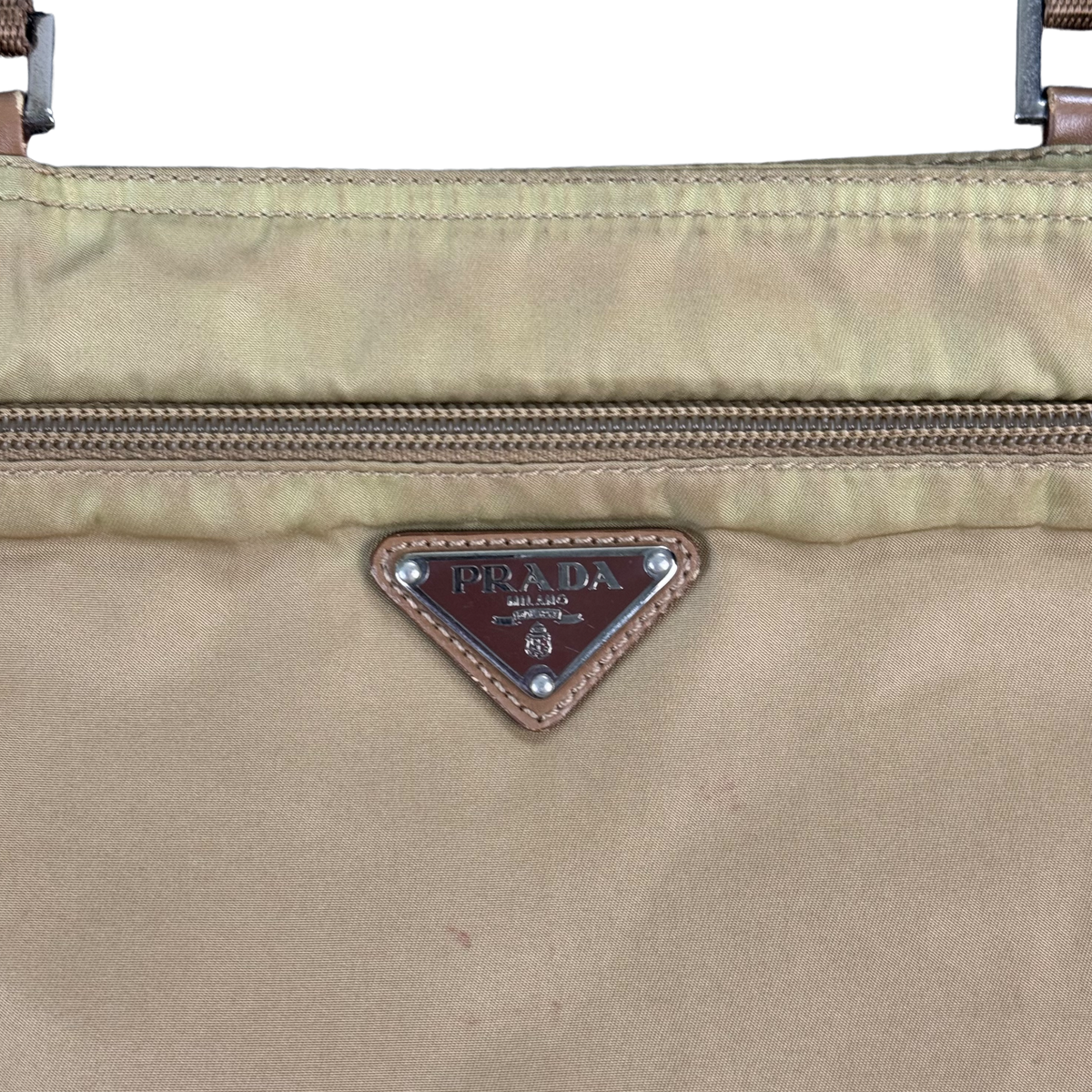 Prada Brown Triangle Logo Bag
