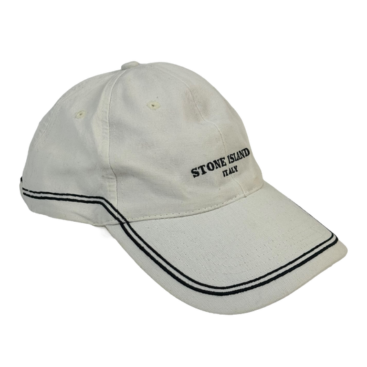 Stone Island White and Black Cap