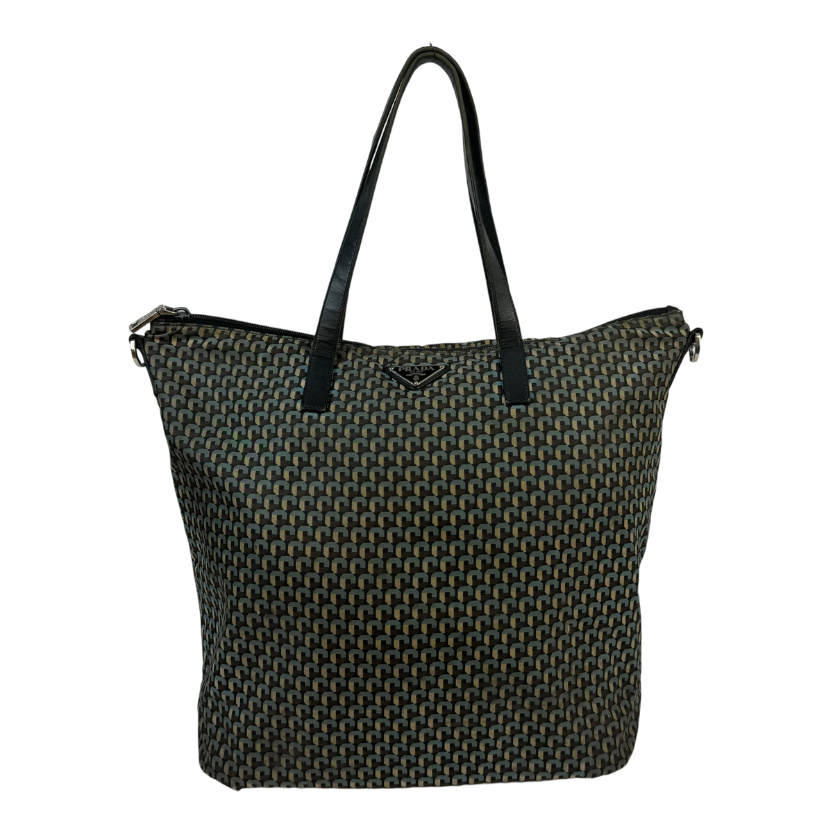 Prada Black Patterned Handbag