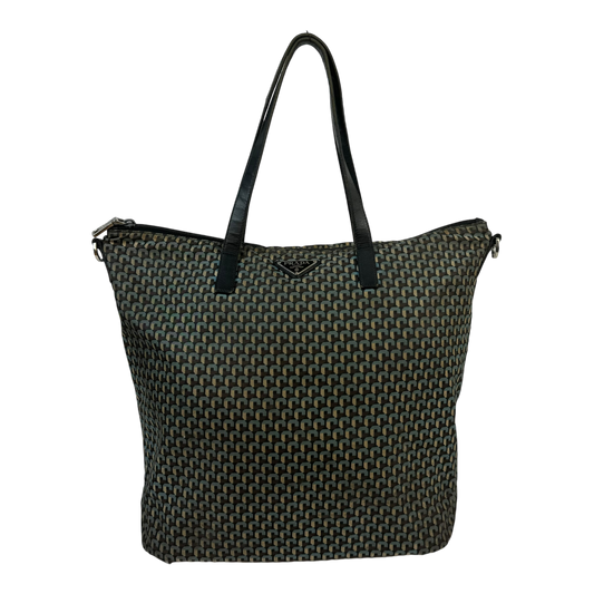 Prada Black Patterned Handbag