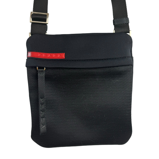 Prada Linea Rossa Black Crossbody Bag