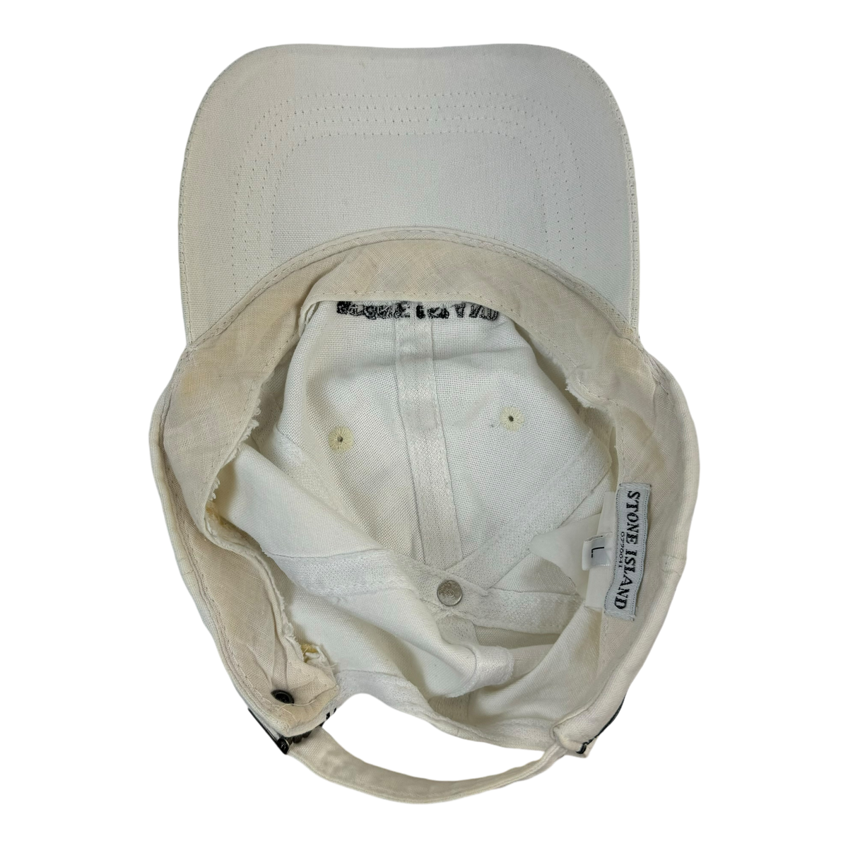 Stone Island White and Black Cap