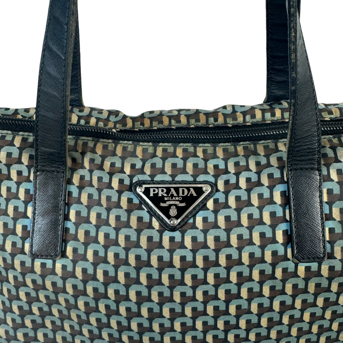 Prada Black Patterned Handbag