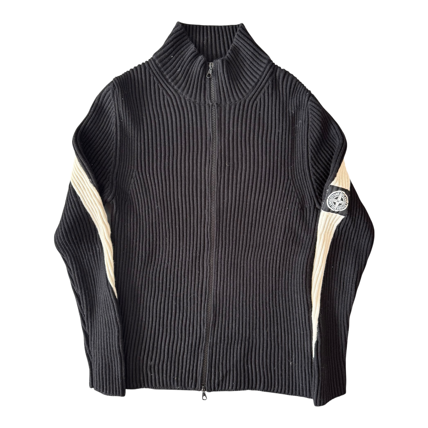 Stone Island Zip-Up Knit Sweater