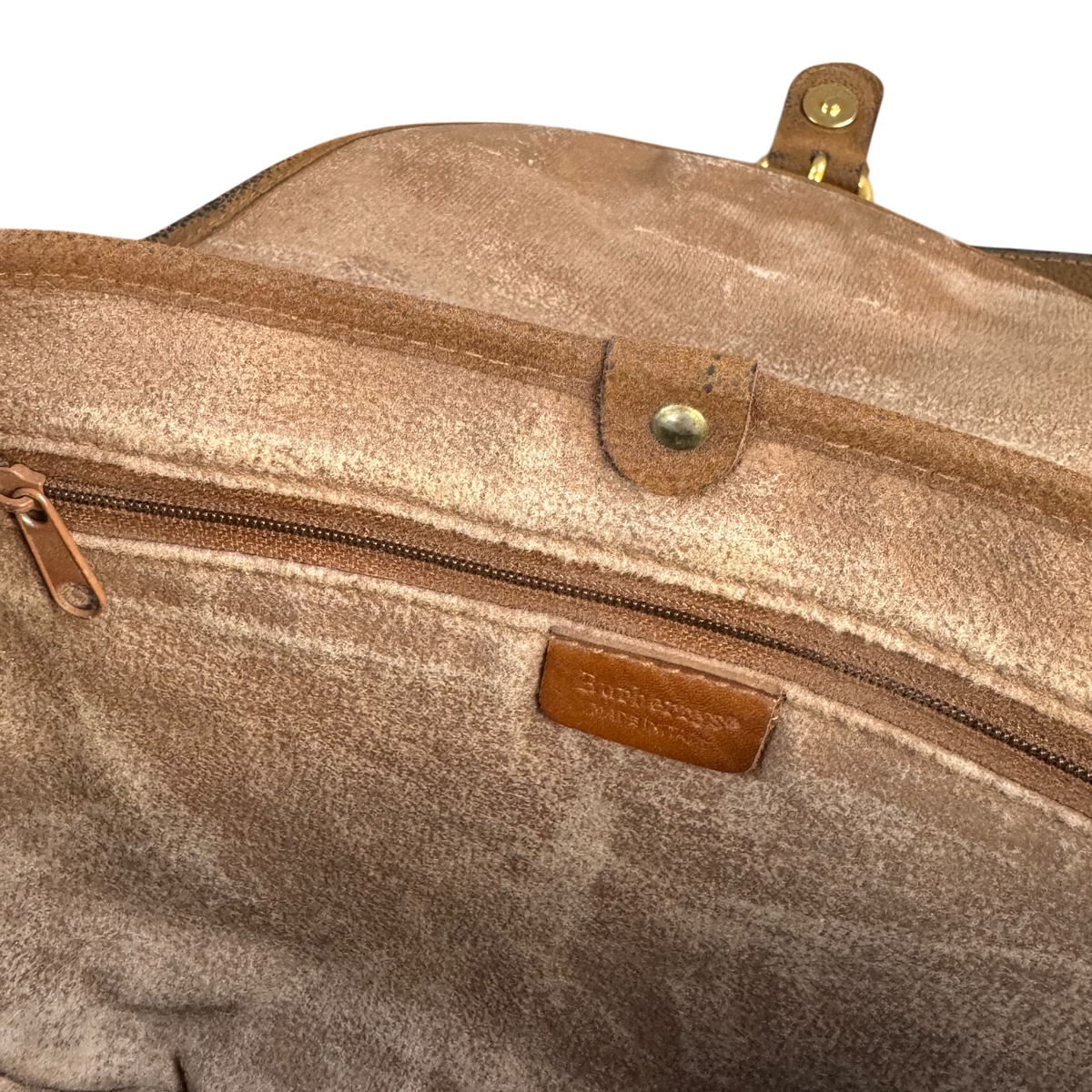 Burberry Check Leather Saddle Bag