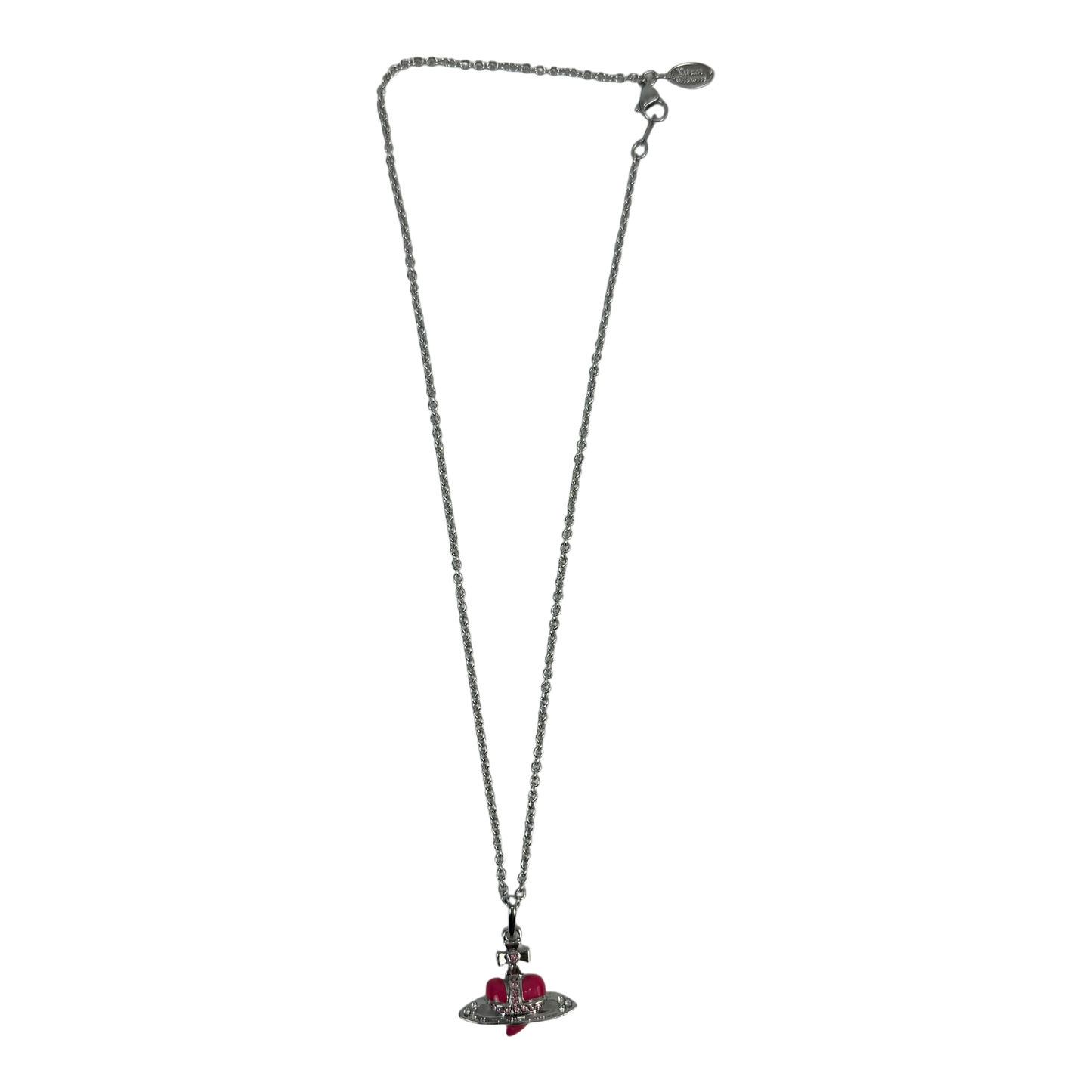 Vivienne Westwood Pink Heart Orb Necklace