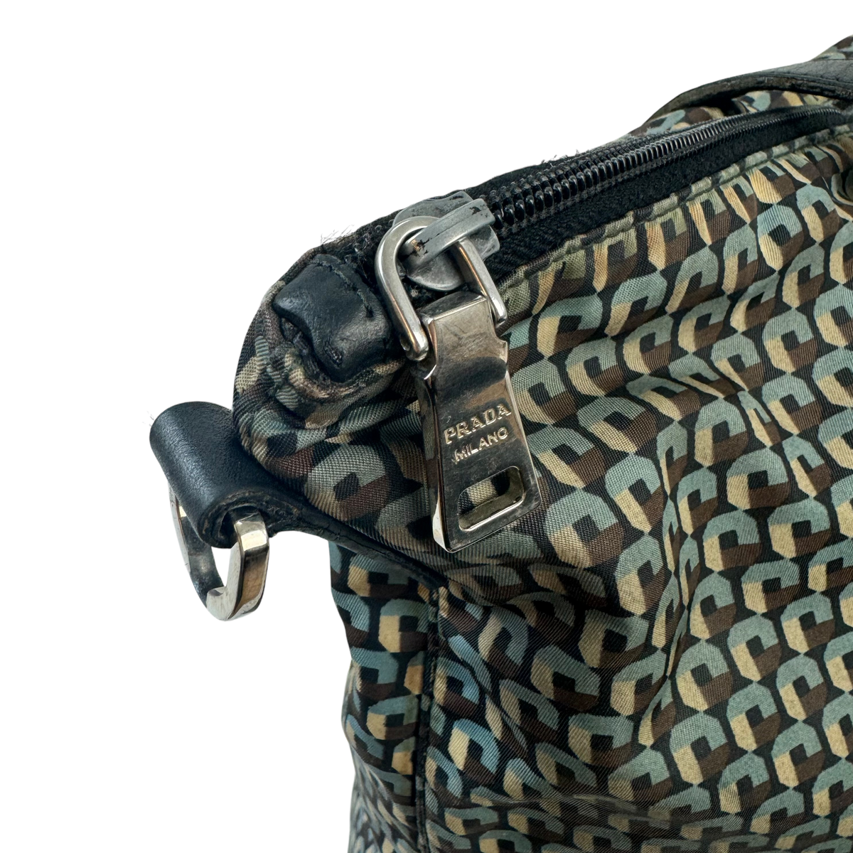 Prada Black Patterned Handbag