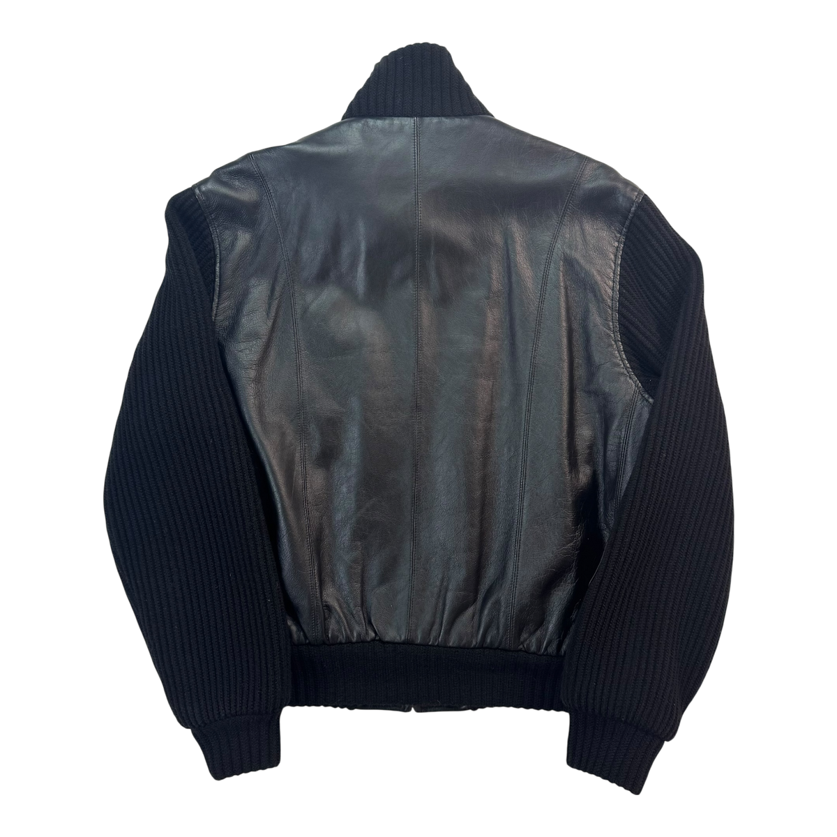 Balmain Leather and Knit Jacket