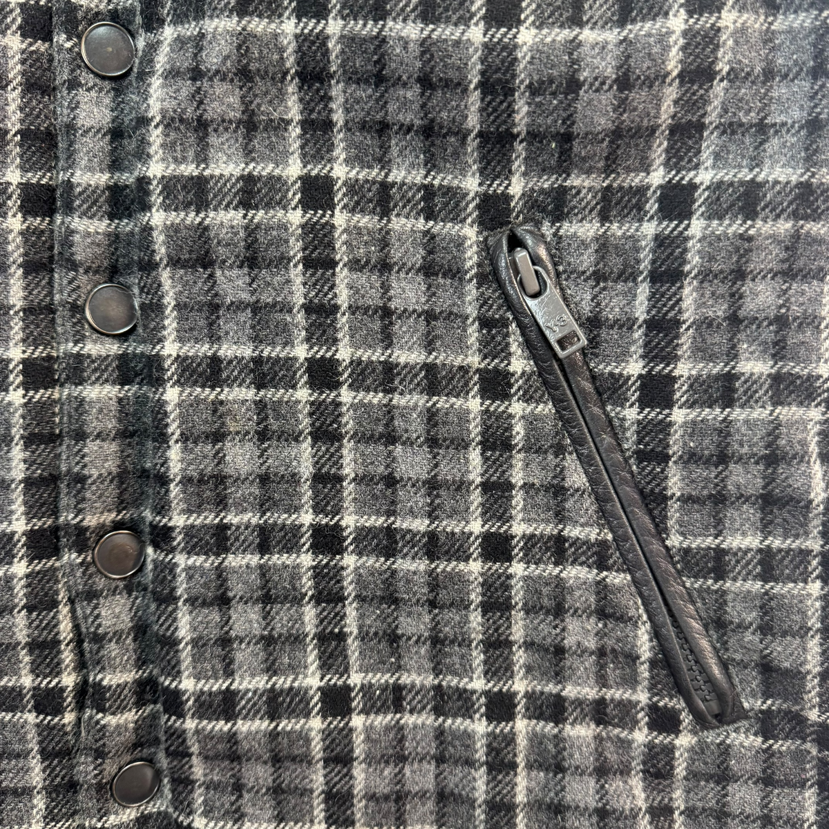 Y-3 Grey Flannel Hooded Vest