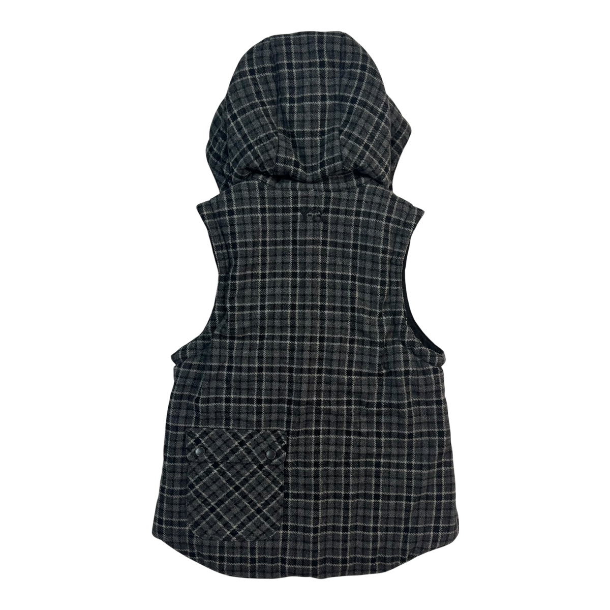 Y-3 Grey Flannel Hooded Vest