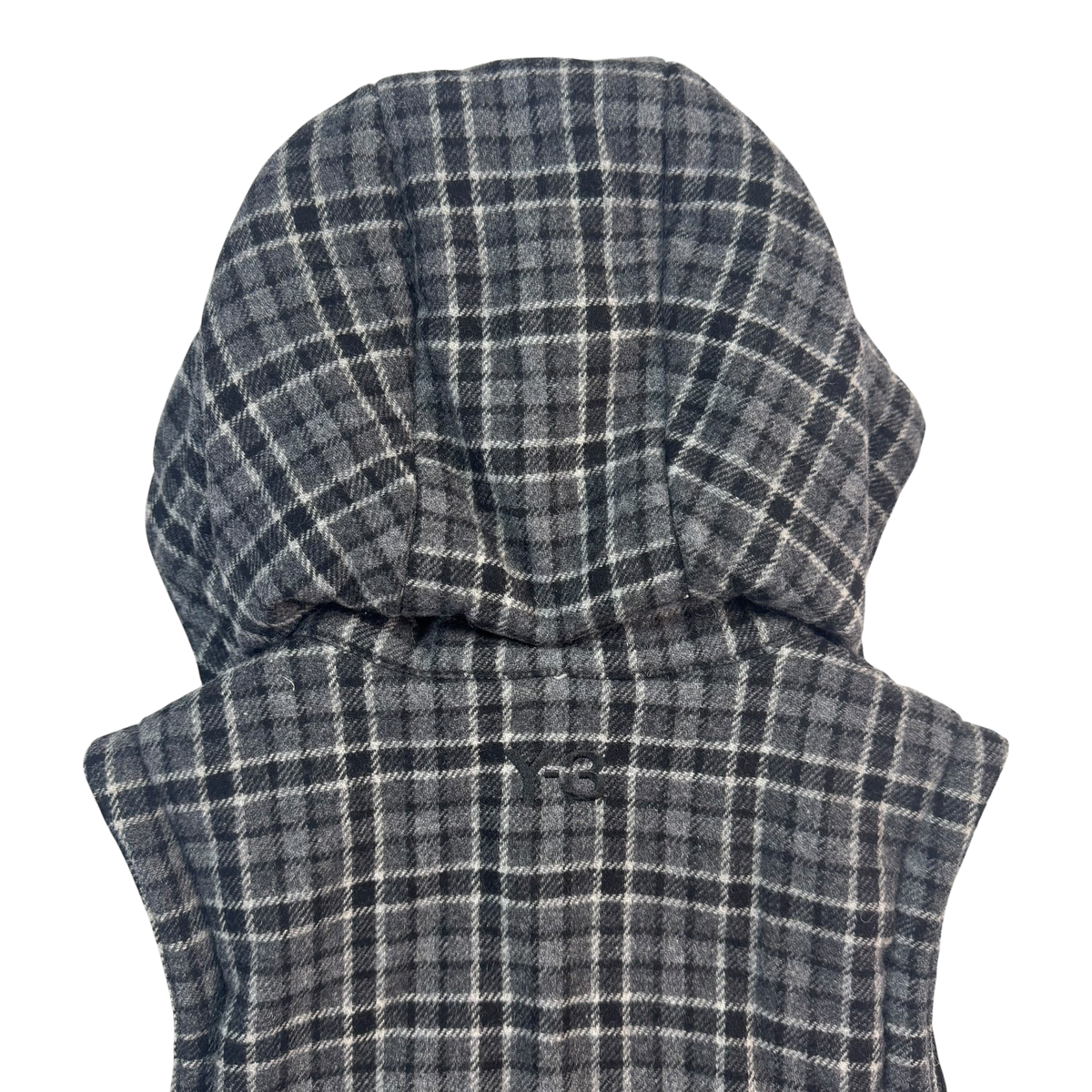 Y-3 Grey Flannel Hooded Vest