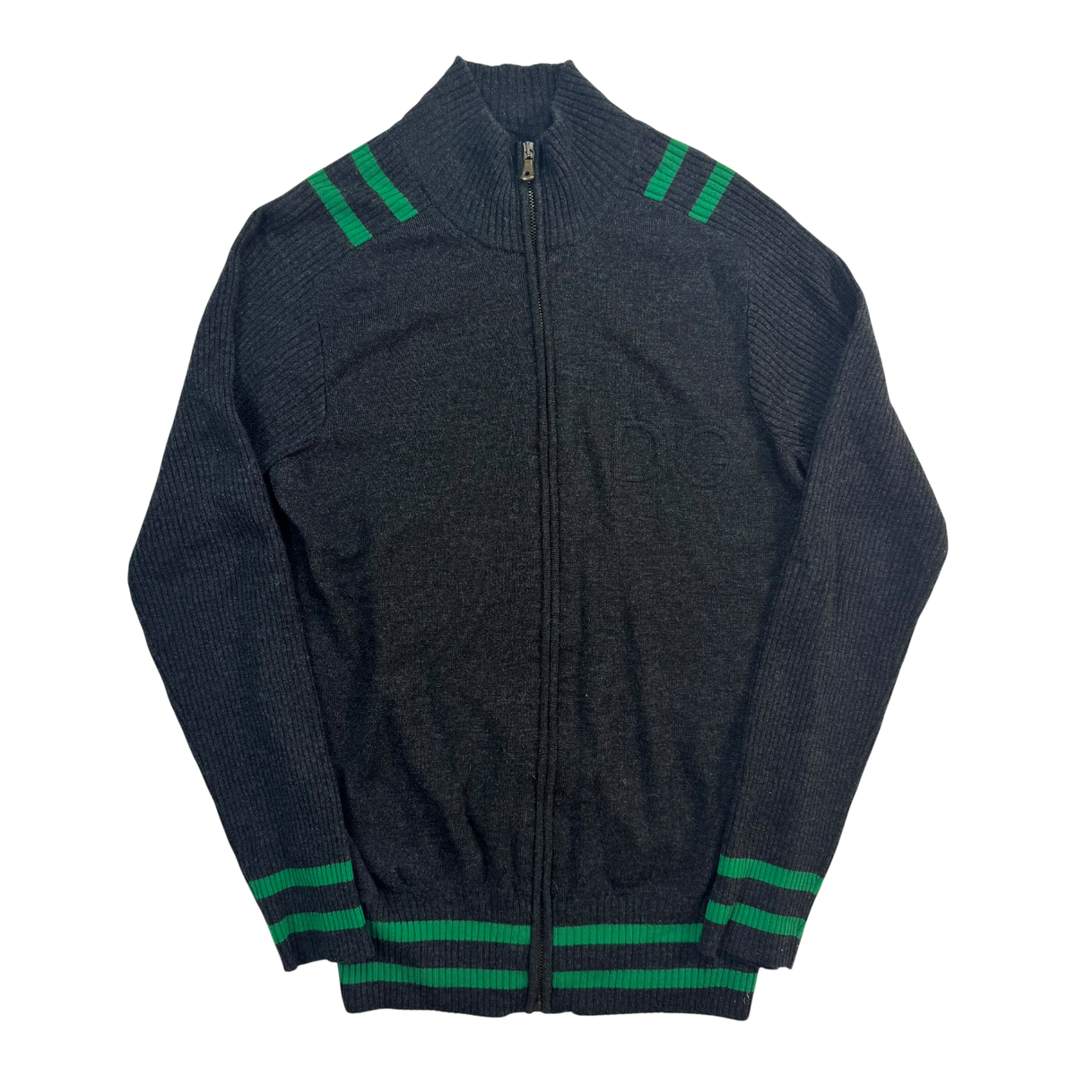 Dolce & Gabbana Black and Green Zip-Up