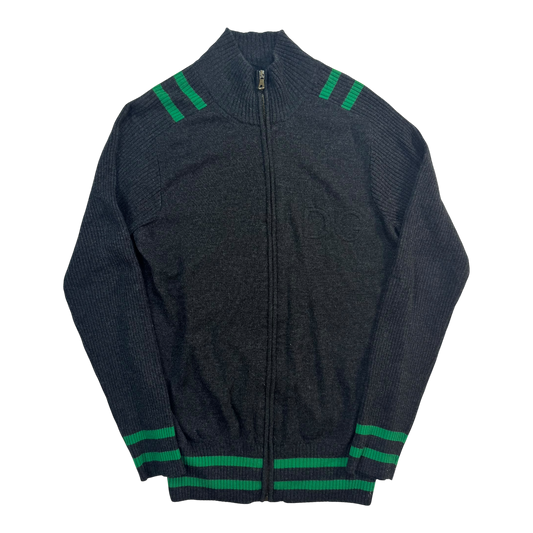 Dolce & Gabbana Black and Green Zip-Up