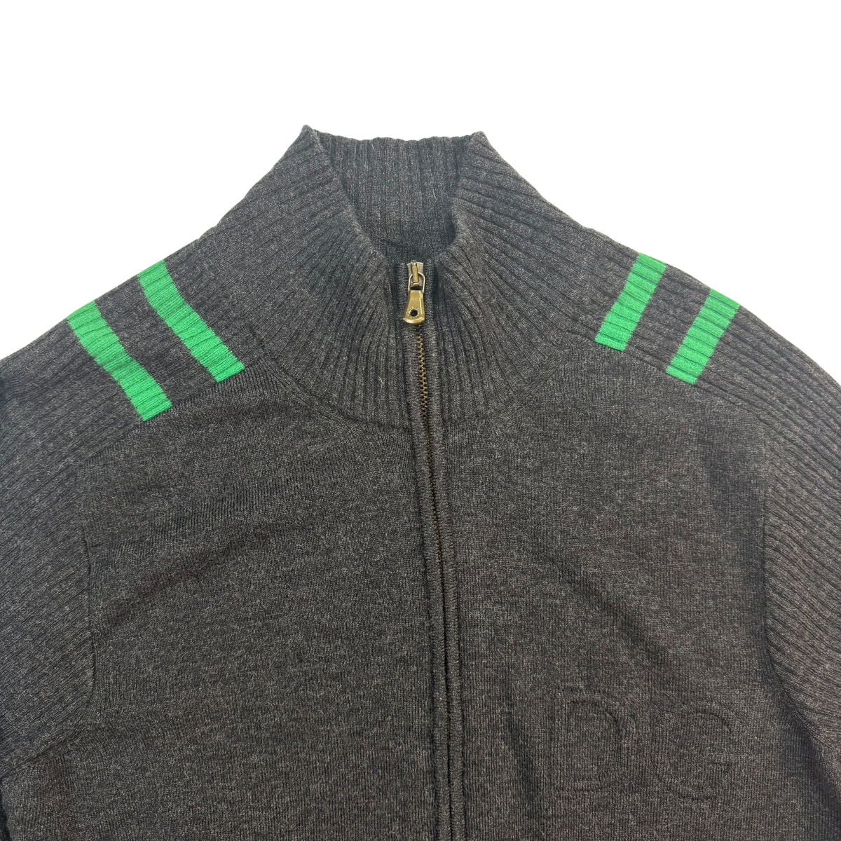 Dolce & Gabbana Black and Green Zip-Up