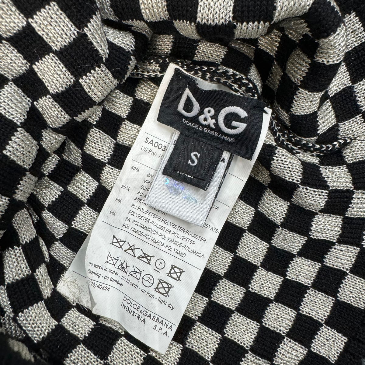 Dolce & Gabbana Checkered Beanie