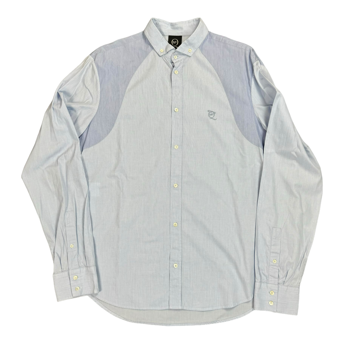Alexander McQueen Baby Blue Grid Shirt