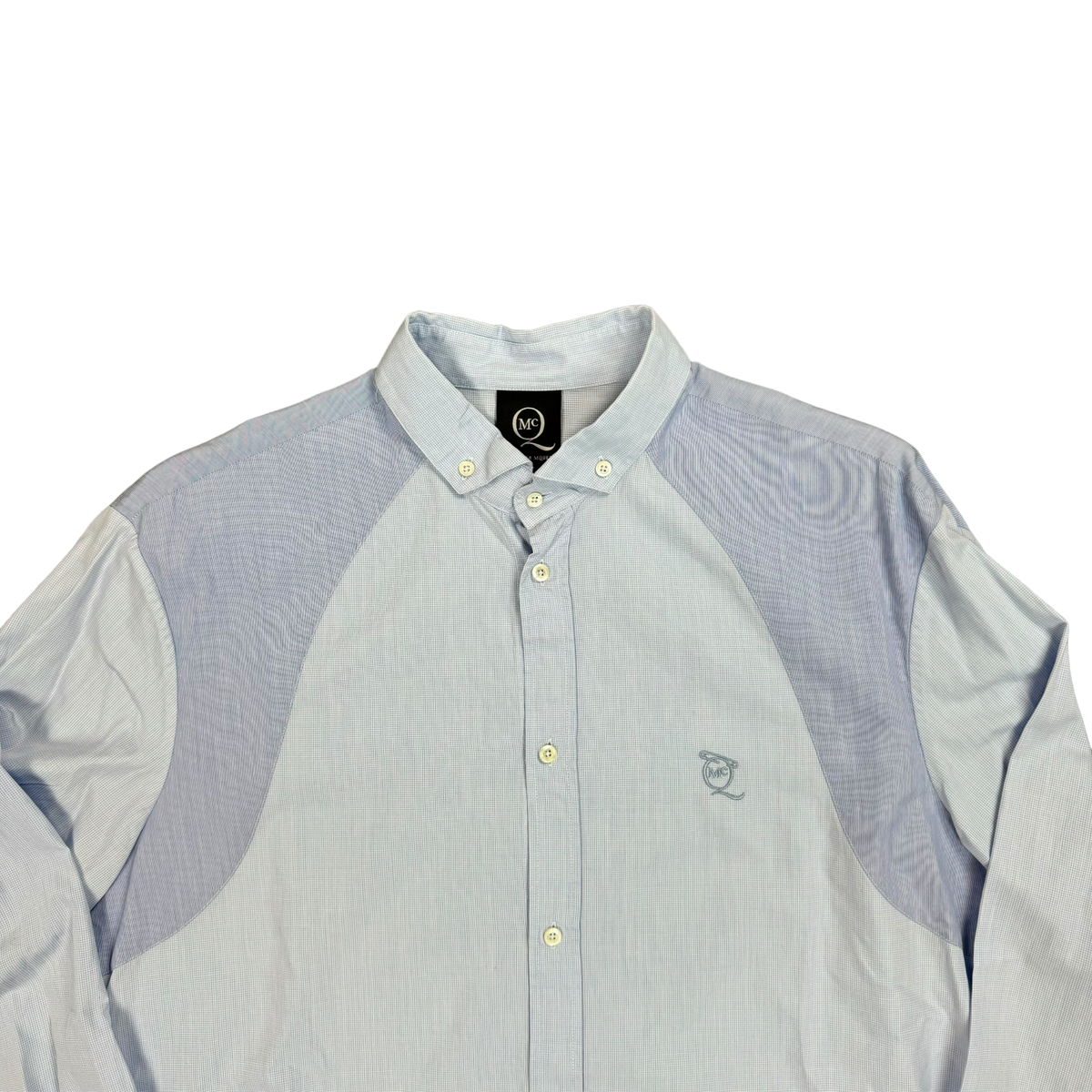 Alexander McQueen Baby Blue Grid Shirt